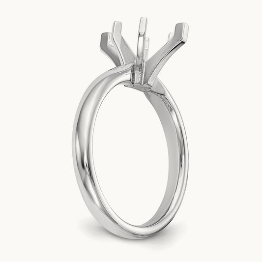 1ct. Tulip-Head Comfort-Fit Marquise Solitaire Mounting, 14K White Gold