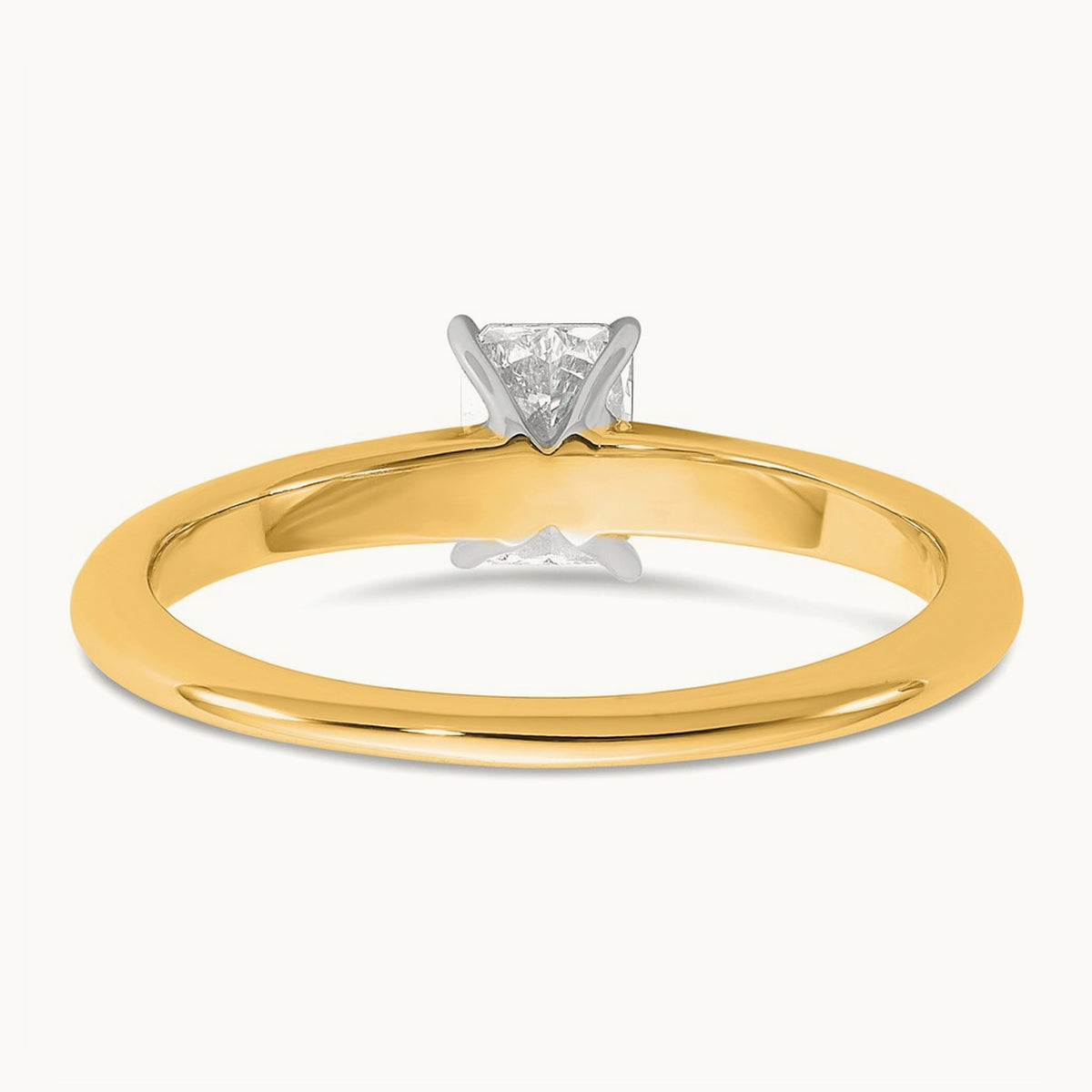 Radiant Solitaire Engagement Ring, 0.50-5.00 ct tw Lab-Grown Diamond — 1/2 ct, 14K Two-Tone