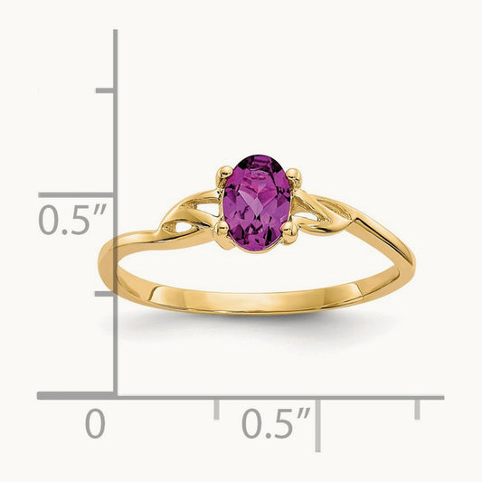 Rhodolite Garnet Birthstone Ring, 14K