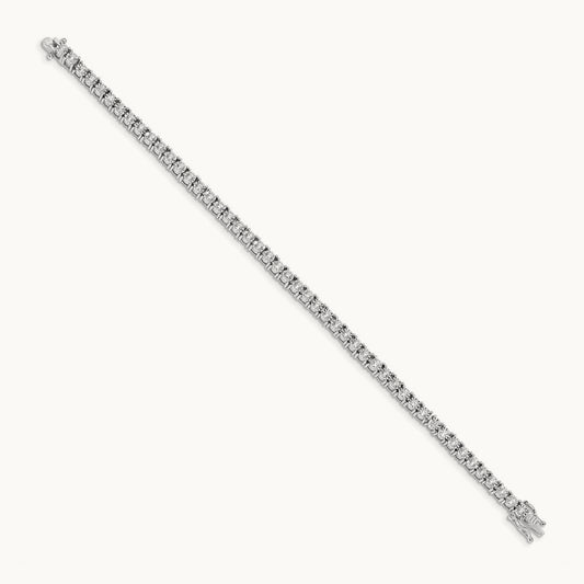 Illusion Setting Diamond Bracelet, 14K White Gold