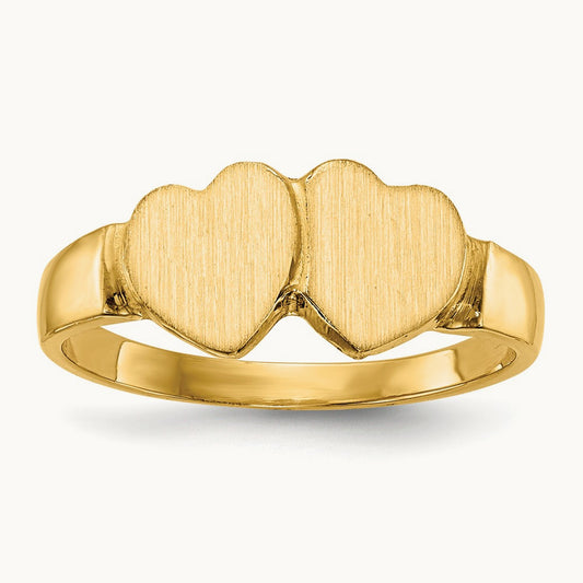 Closed Back Heart Signet Ring — photo set