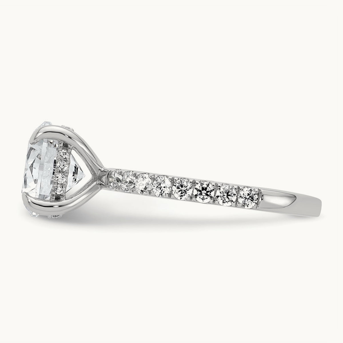 Round Solitaire Engagement Ring, 1.25-3.50 ct tw Lab-Grown Diamond — 14K White Gold, 7 (4)