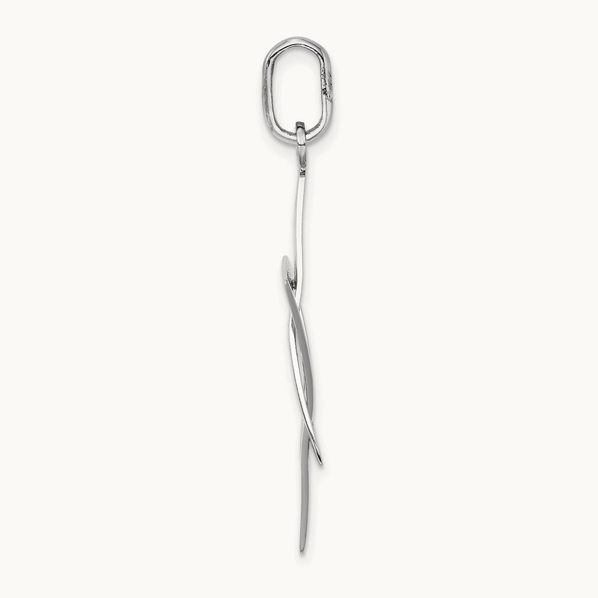 Elongated Star Of David Charm, 14K White Gold