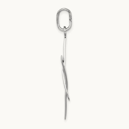 Elongated Star Of David Charm, 14K White Gold