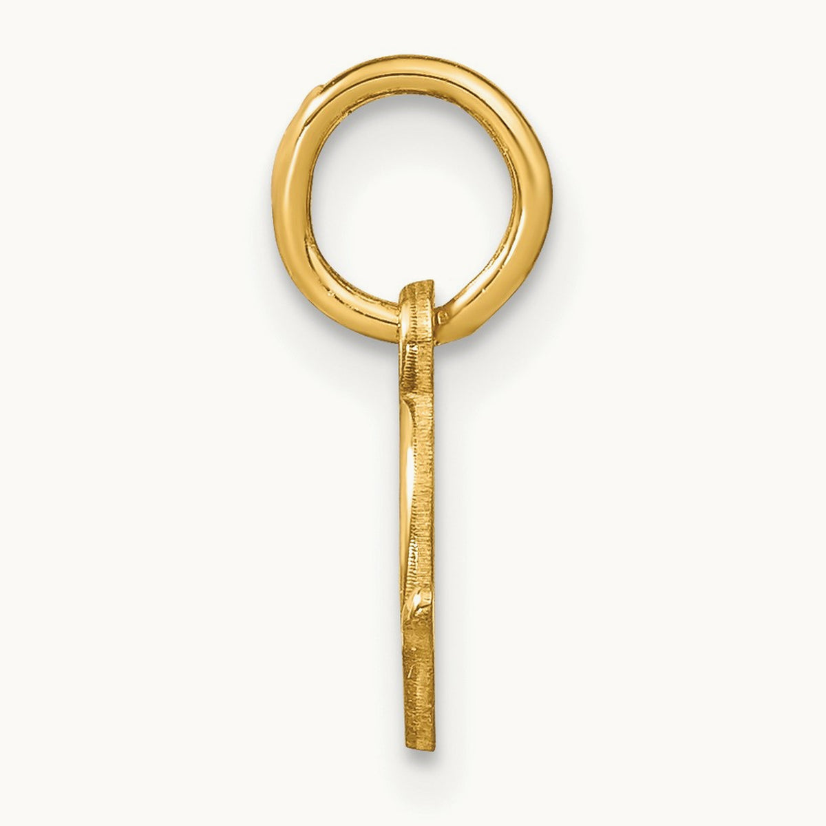 Upper case Initial Charm — 14K Yellow Gold, D