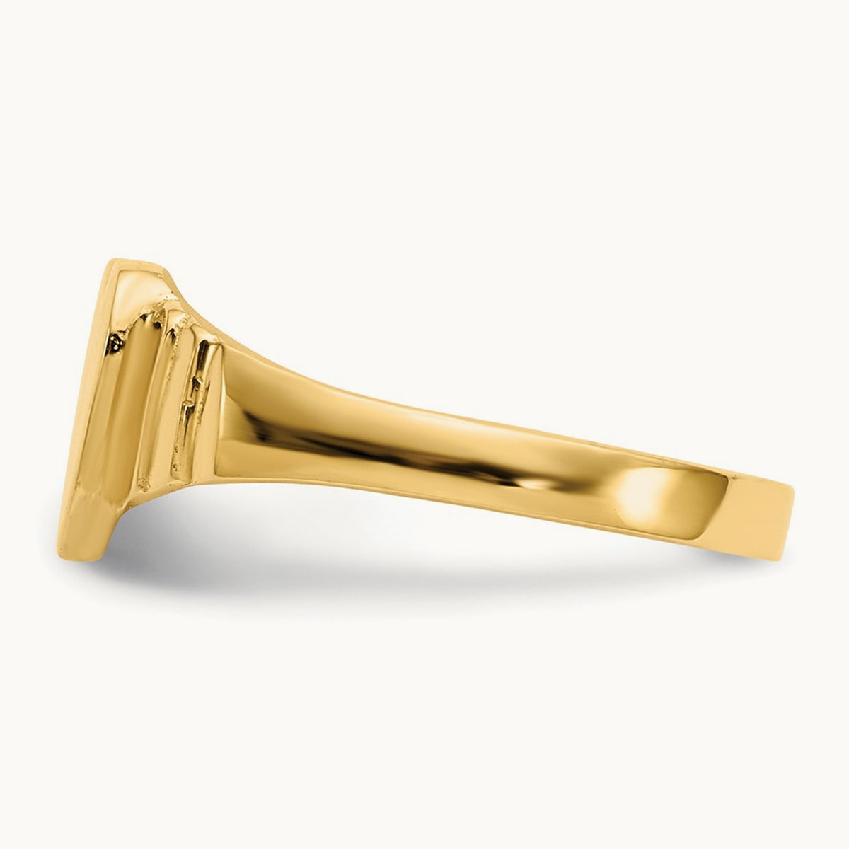 Satin Children's Heart Signet Ring, 14K
