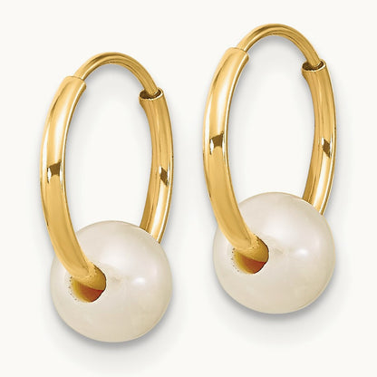 Madi K 5- Round FWC Pearl Hoop Earrings — photo set