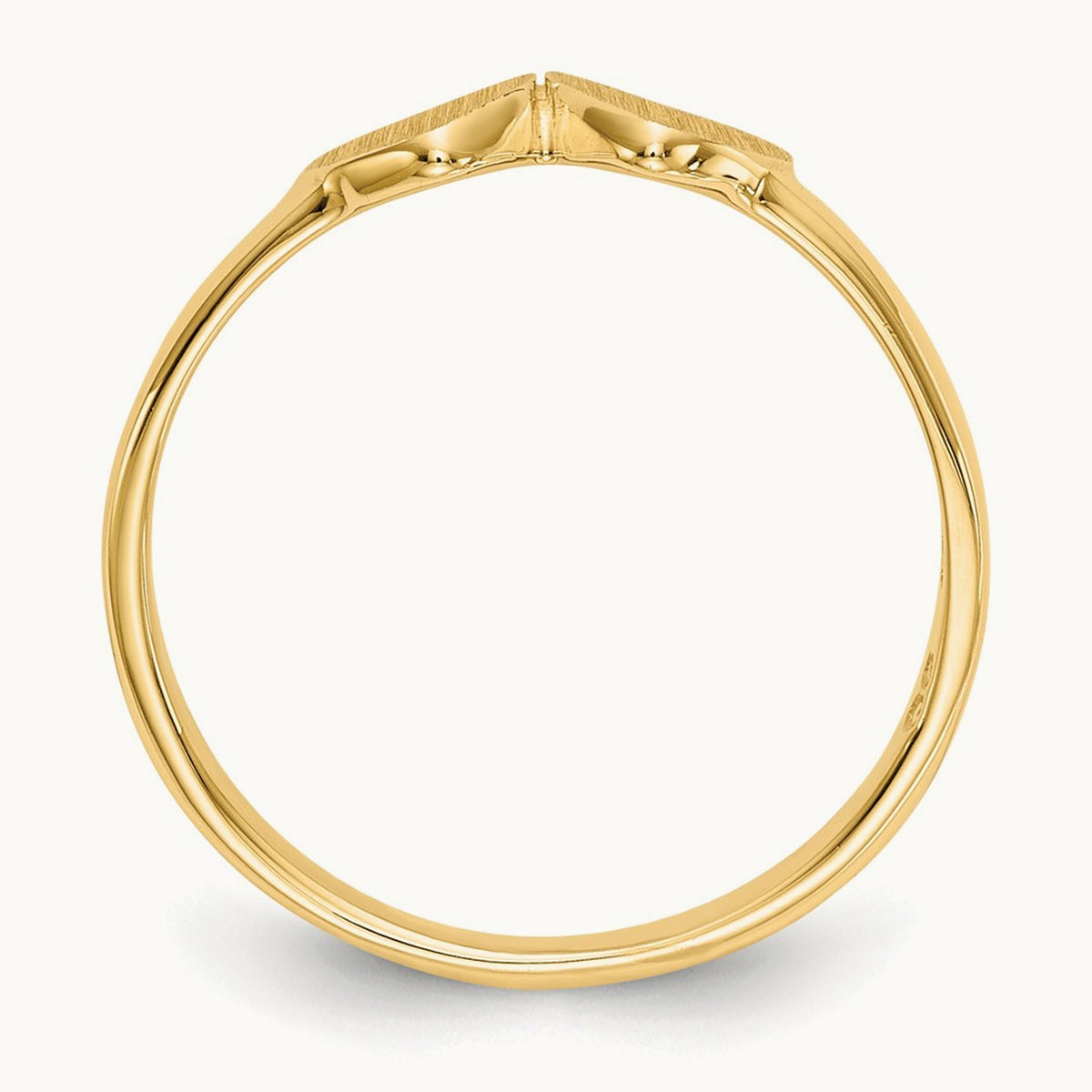 Childs Double Heart Ring, 14K