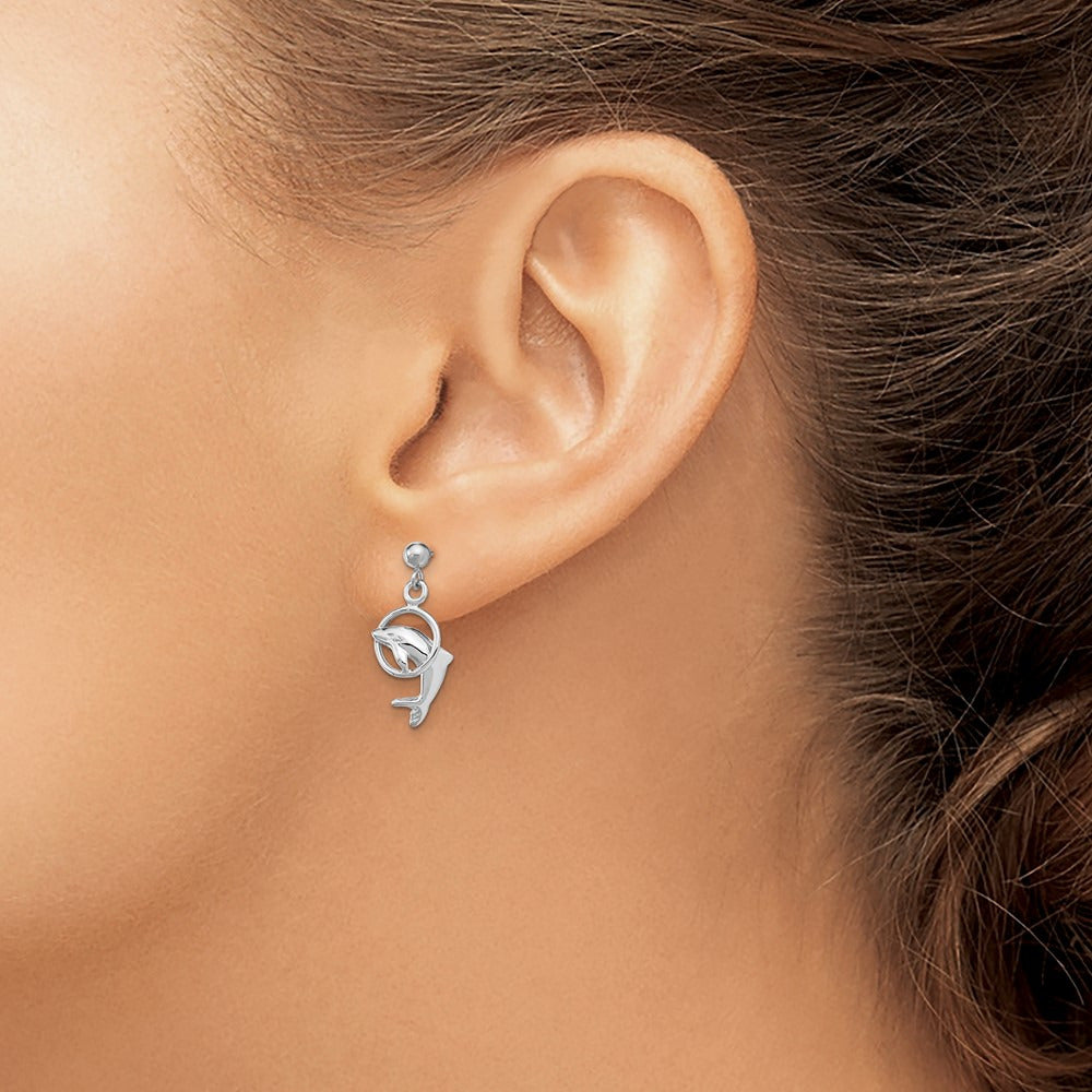 Dolphin Dangle Earrings — photo set
