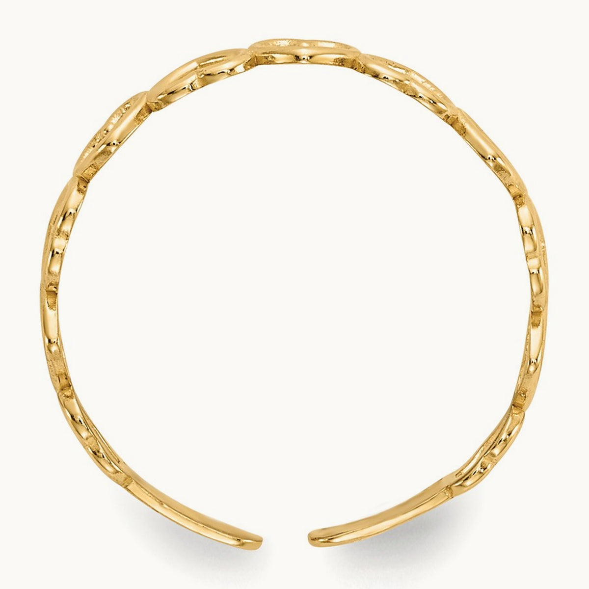 Open Hearts Toe Ring, 14K
