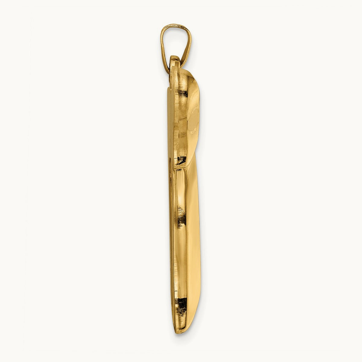 Polished Hollow Chai Symbol Pendant — 33mm