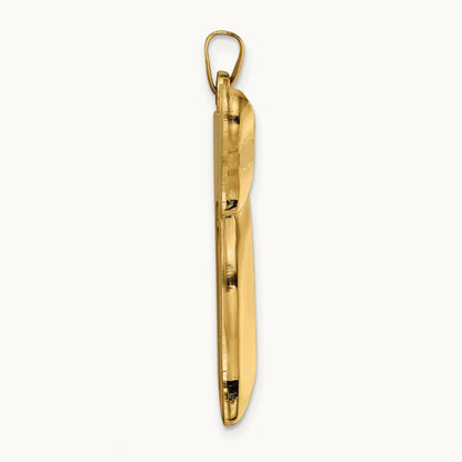 Polished Hollow Chai Symbol Pendant — 33mm