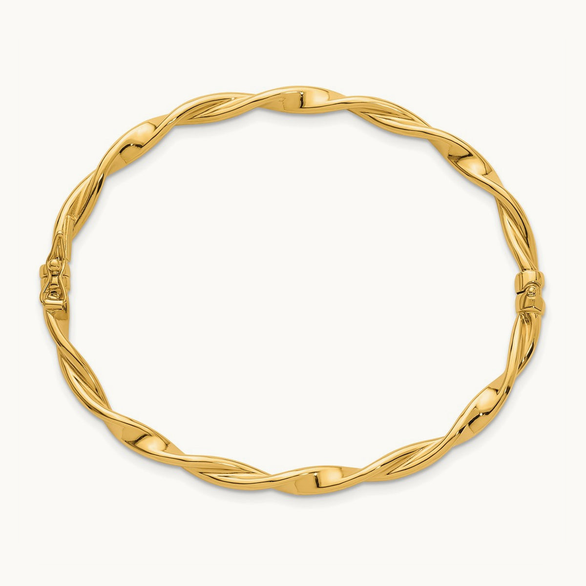Polished Twist Bangle, 14K