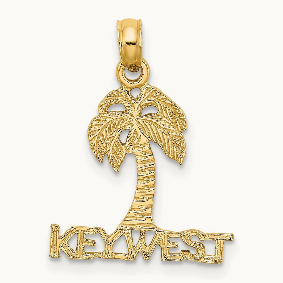 KEY WEST Palm Tree Charm, 14K