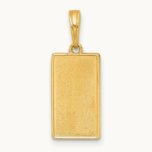 Polished Enamel Moon Cycle Charm, 14K