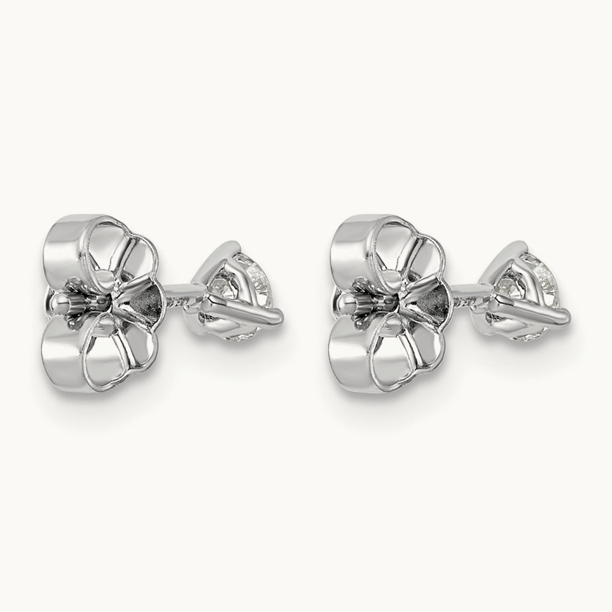 Round Stud Earrings, 0.10-6.00 ct tw Lab-Grown Diamond — 1/4 ct, 14K White Gold