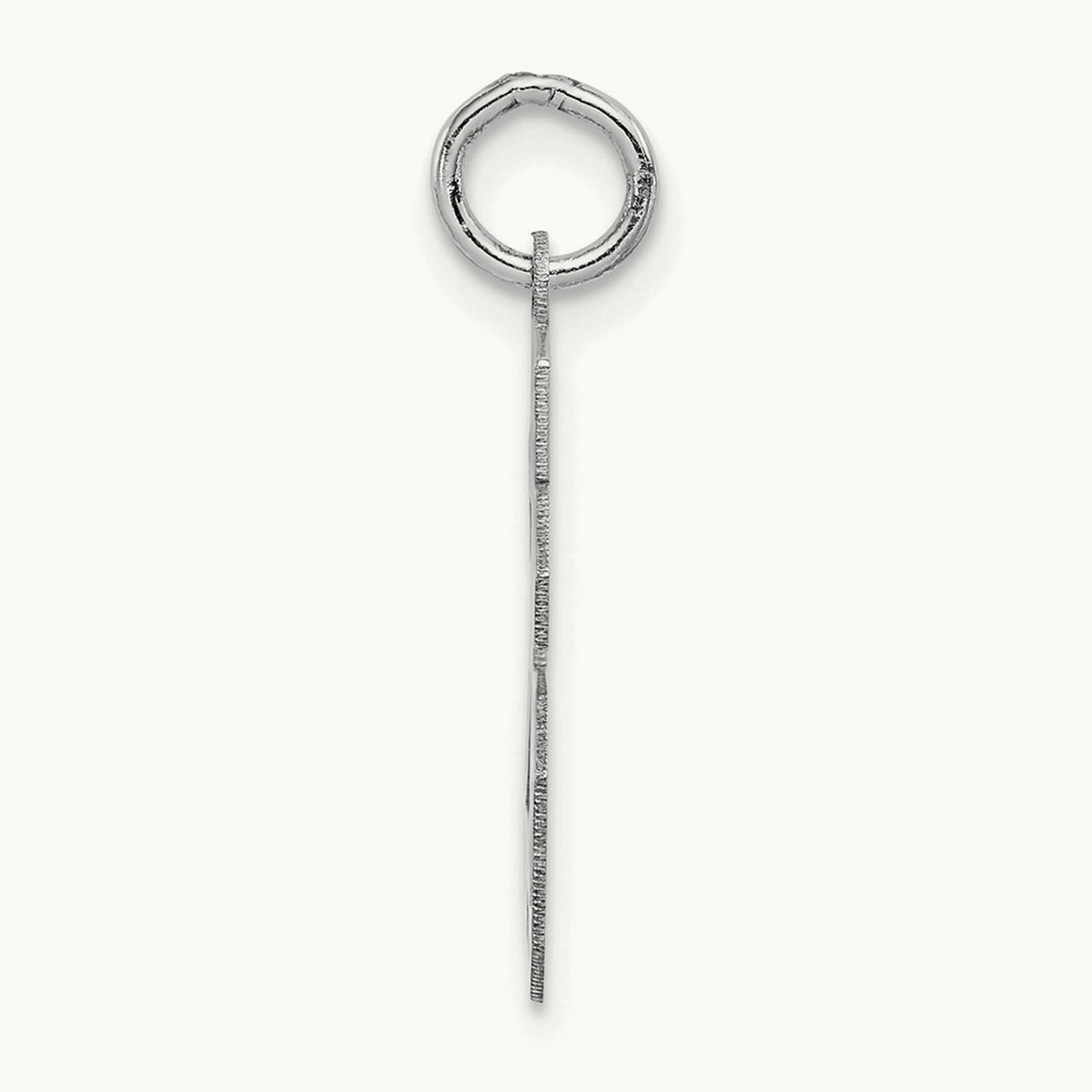 Small Satin Number 26 Charm — 14K White Gold