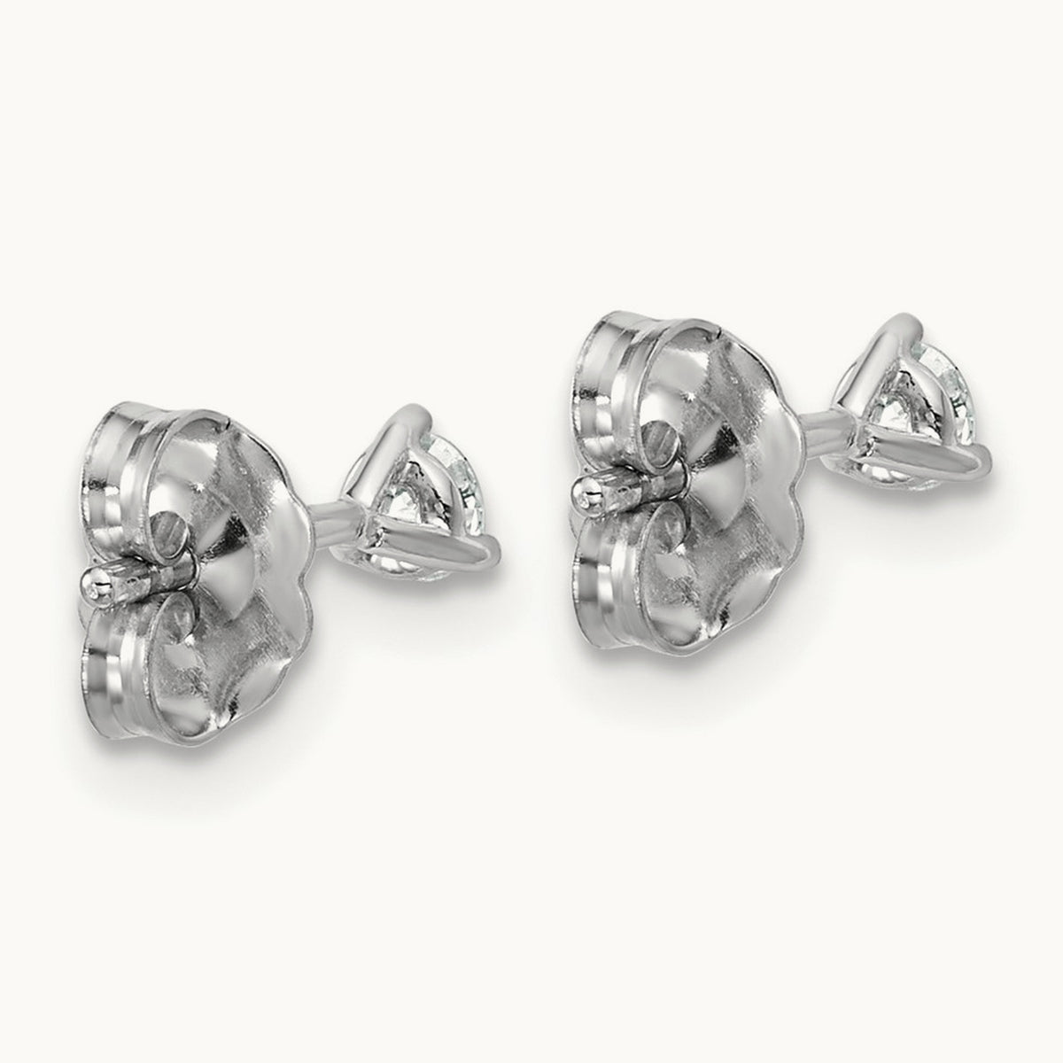 Round Stud Earrings, 0.10-6.00 ct tw Lab-Grown Diamond — 1/5 ct, 14K White Gold
