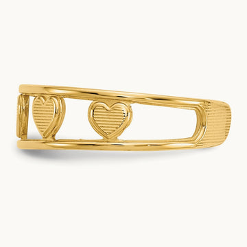 Heart Toe Ring, 14K