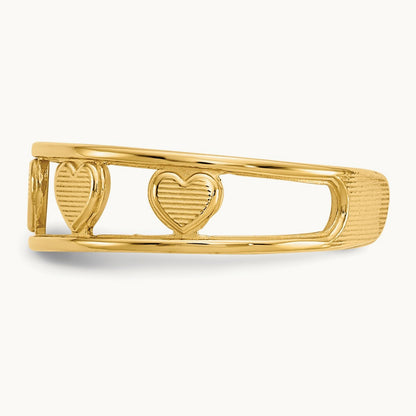 Heart Toe Ring, 14K