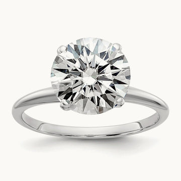 Round Solitaire Engagement Ring, 3.00 ct tw Lab-Grown Diamond — 14K White Gold