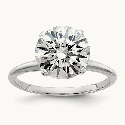 Round Solitaire Engagement Ring, 3.00 ct tw Lab-Grown Diamond — 14K White Gold