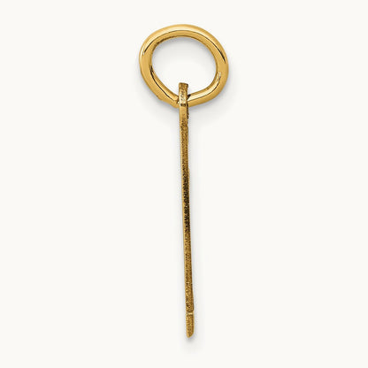 Small Elongated Number 1 Charm, 14K