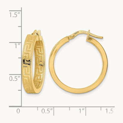 Polished Hoop Earrings, 14K