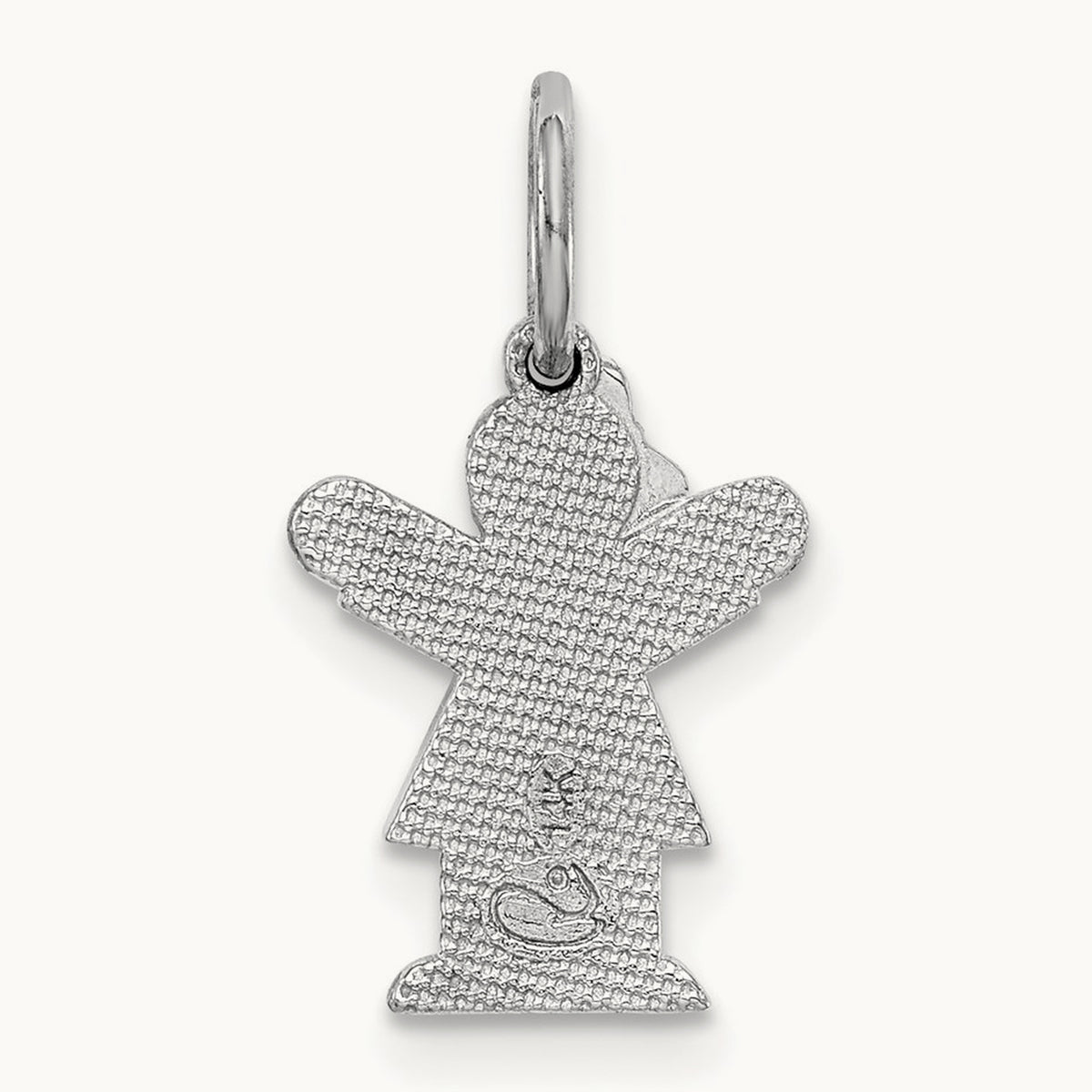 Mini Girl Love Charm — 14K White Gold