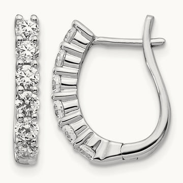 Hinged Hoop Earrings, 1.00 ct tw Lab-Grown Diamond