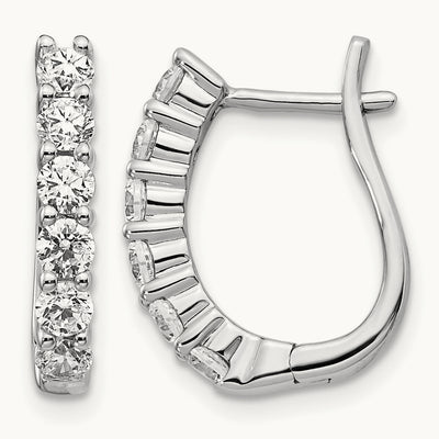 Hinged Hoop Earrings, 1.00 ct tw Lab-Grown Diamond