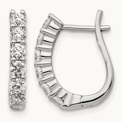 Hinged Hoop Earrings, 1.00 ct tw Lab-Grown Diamond