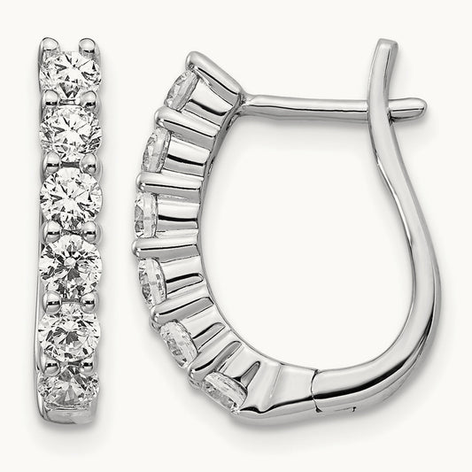 Hinged Hoop Earrings, 1.00 ct tw Lab-Grown Diamond