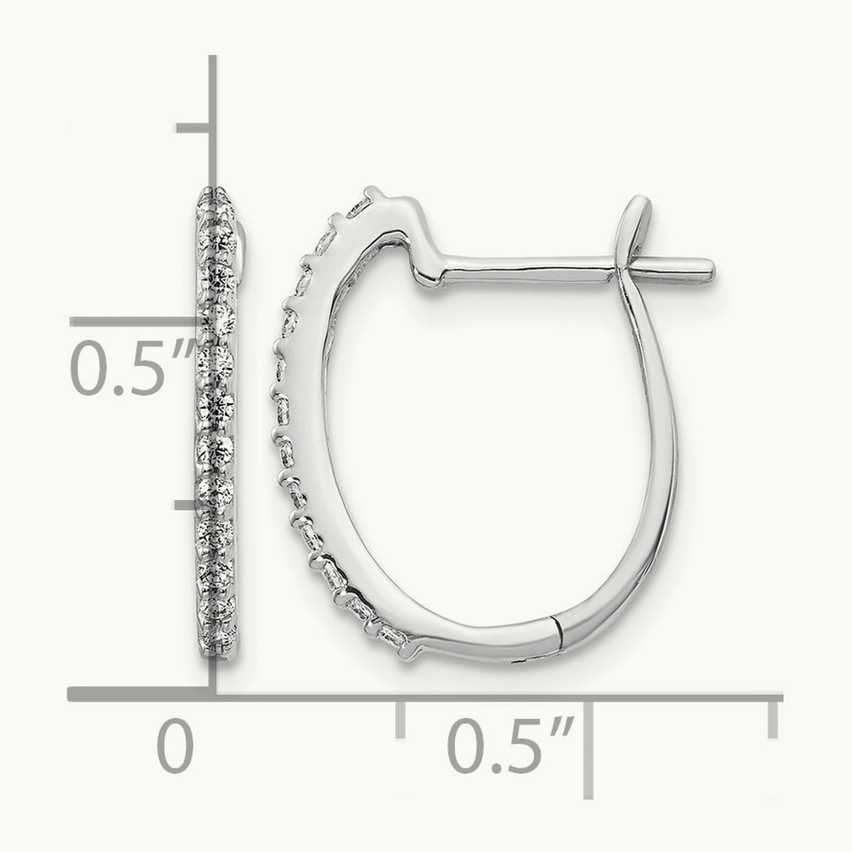 Diamond Hinged Hoop Earrings — photo set