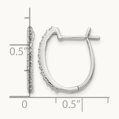 Diamond Hinged Hoop Earrings — photo set