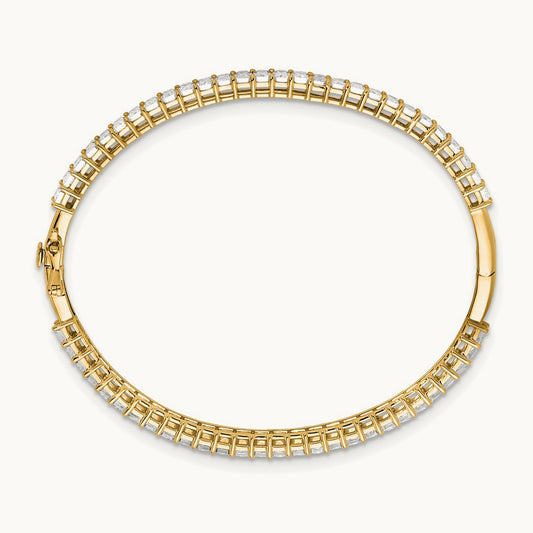 TO Bangle, 6.50 ct tw Lab-Grown Diamond — 14K Yellow Gold