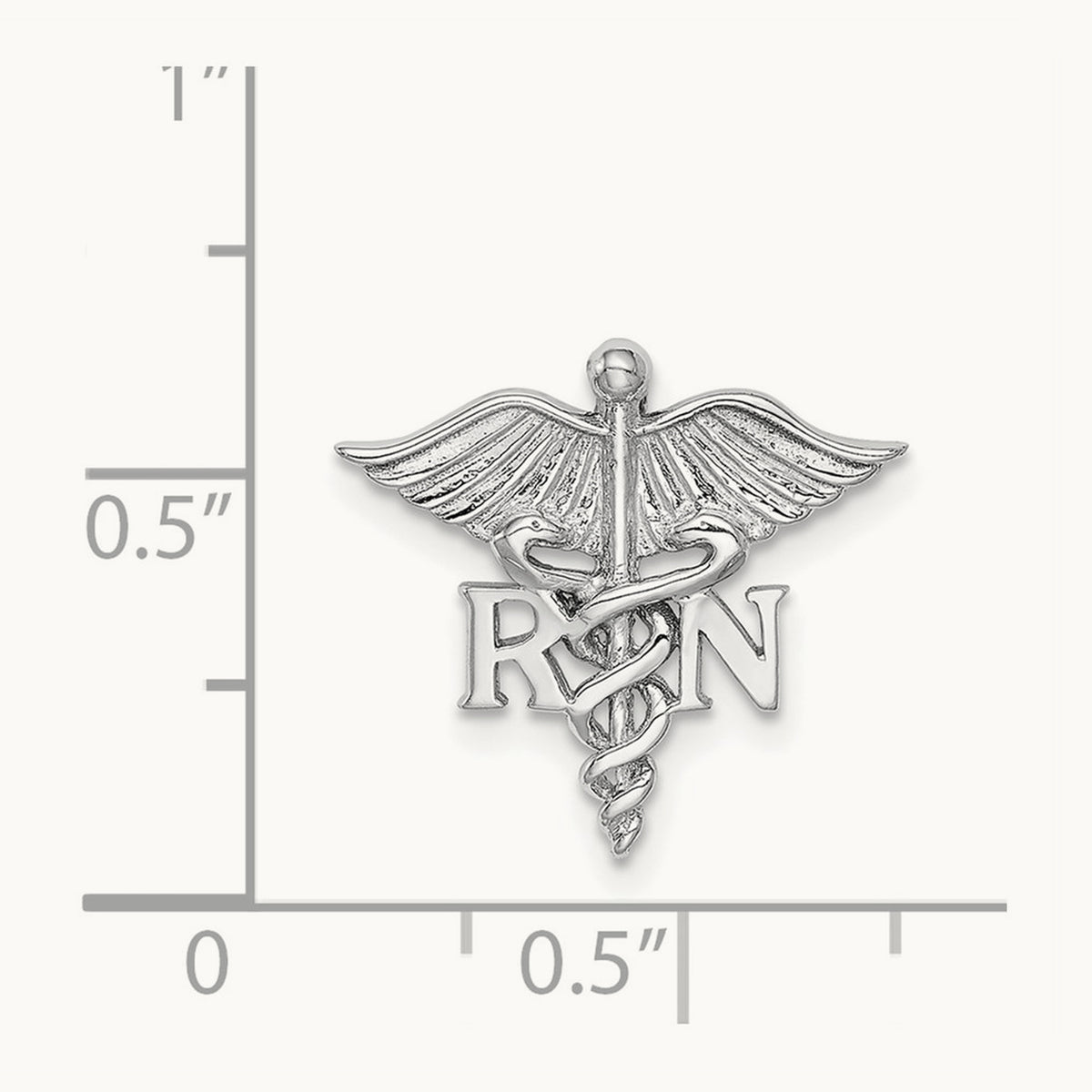 Polished RN Medical Chain Slide, 14K White