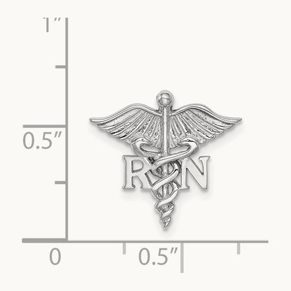 Polished RN Medical Chain Slide, 14K White