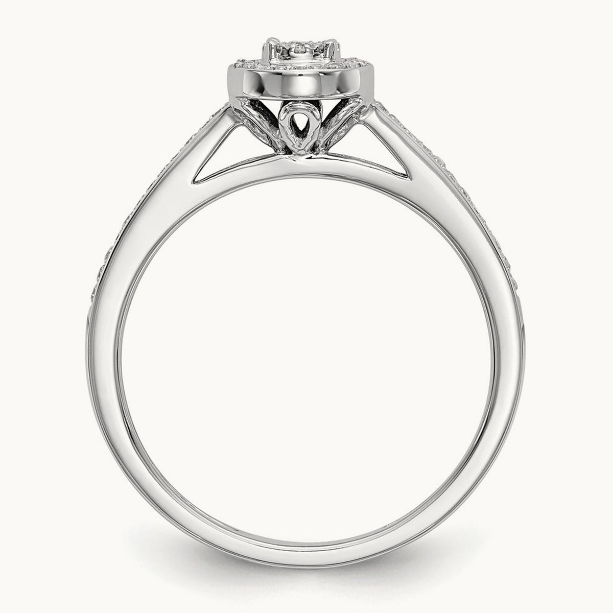 Complete Diamond Cluster Engagement Ring — photo set