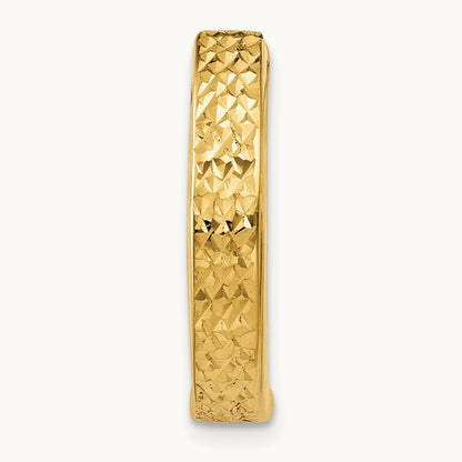Single 14k Diamond-cut Hinged Hoop Earring