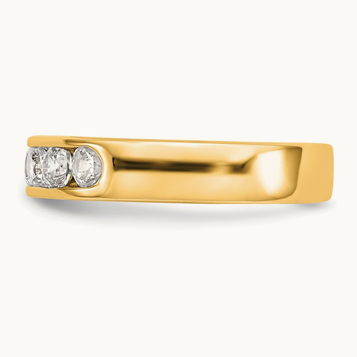 Setting: 6- Stone Closed Channel Band Mounting, 3.1mm — 14K Yellow Gold