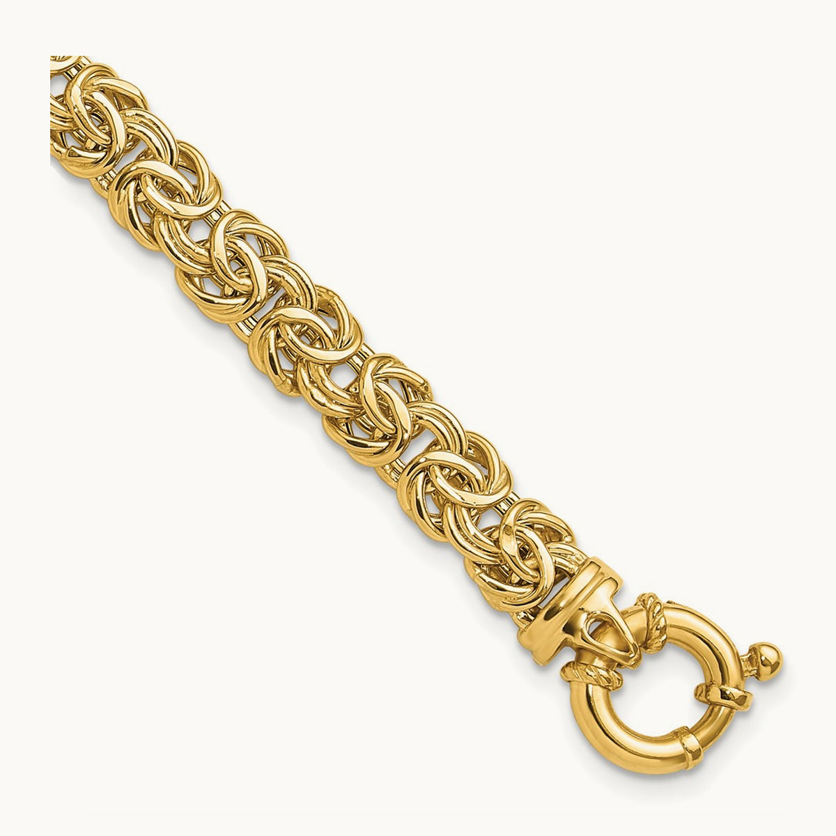 Fancy Flat Byzantine Bracelet — 7mm
