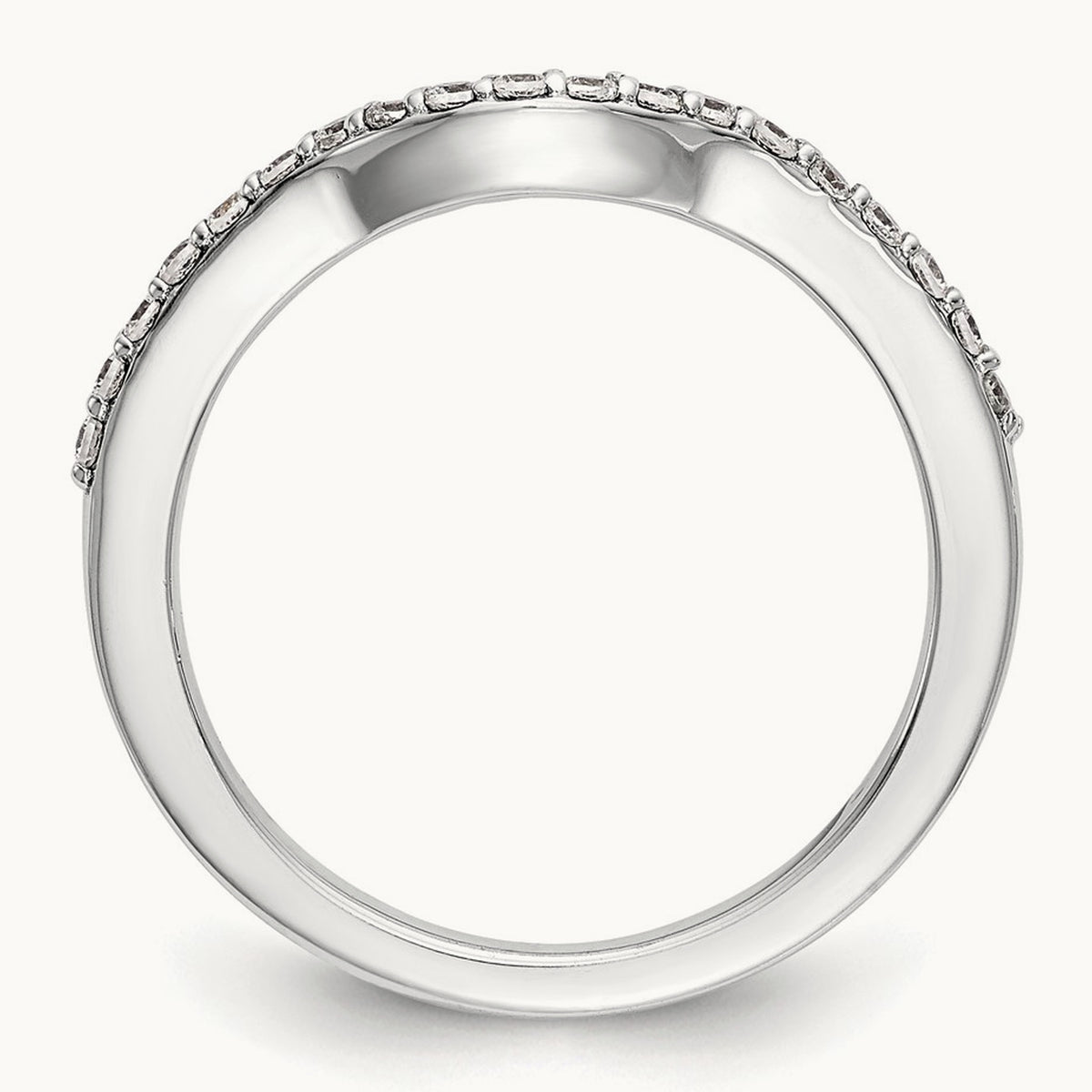 Diamond Wedding Band, 14K White Gold