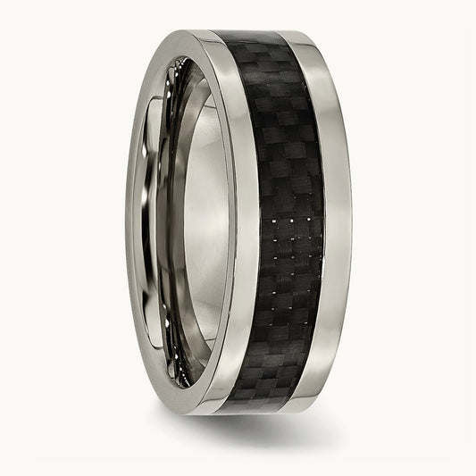 Polished with Black Carbon Fiber Inlay Band — photo set