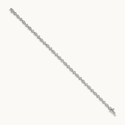 Diamond Bracelet, 14K White Gold