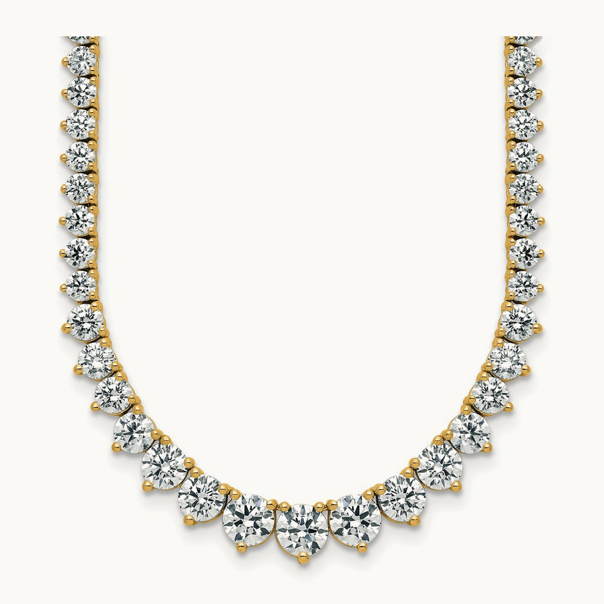 Graduated Tennis Necklace, 16.25 ct tw Lab-Grown Diamond