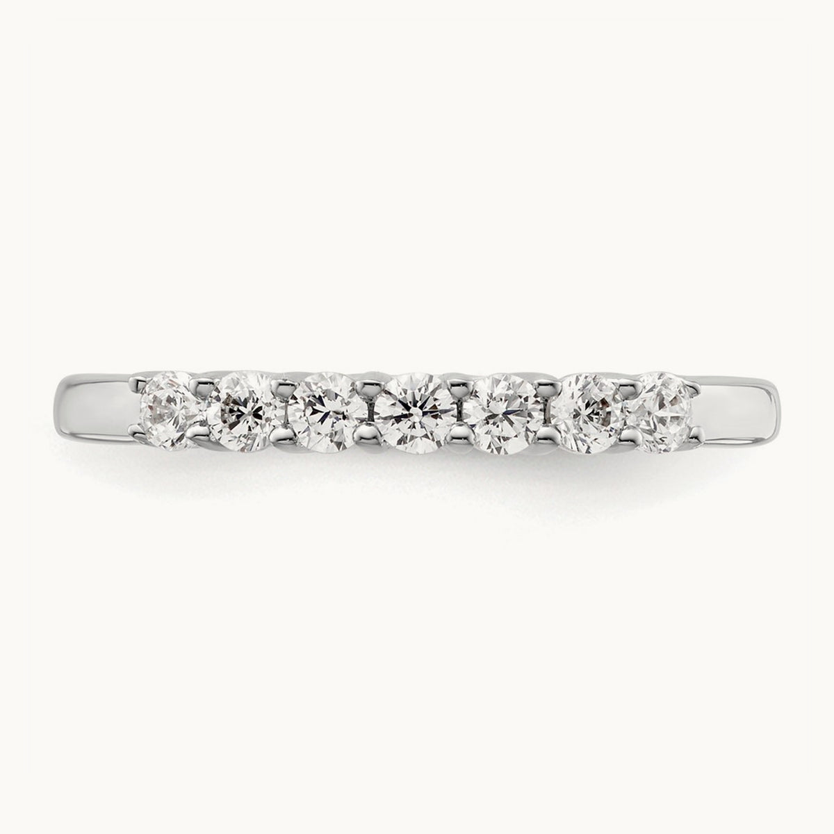 7-Stone Diamond Band, 14K White Gold
