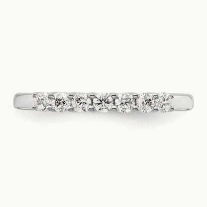 7-Stone Diamond Band, 14K White Gold