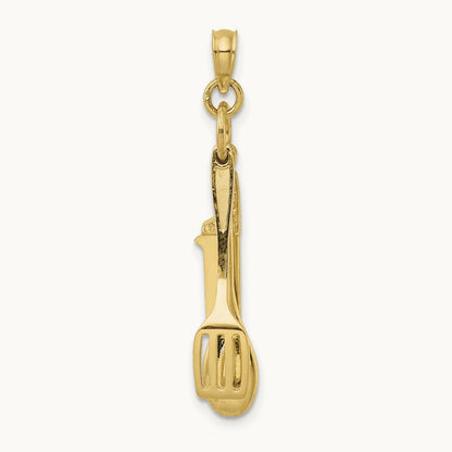 3-D Moveable Spatula, Spoon, and Knife Charm, 14K