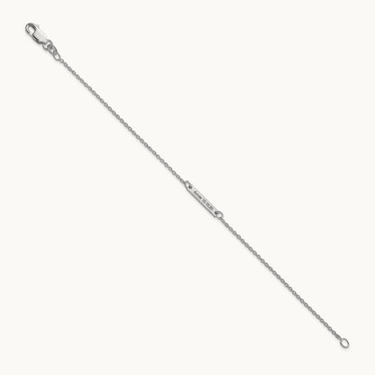 Brushed 1 Station Bracelet, 10K White Gold